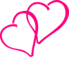 Hot Pink Hearts Clip Art
