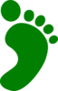 Right Angled Forrest Green Foot Clip Art