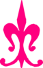 Pink Damask Symbol Clip Art