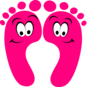 Pink Happy Feet Clip Art