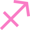 Pink Sagittarius Symbol Clip Art