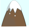 Brown Mountain With Sky And Clouds Clip Art