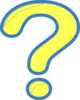 Yellow And Blue Question Mark Clip Art