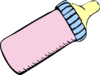 Baby Pink And Blue Bottle Clip Art