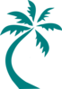 Palm Tree Teal Clip Art