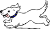 Happy White Dog Clip Art