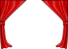 Just Red Curtains Clip Art