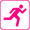 Running Icon Pink Clip Art