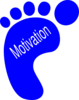 Left Footprints Motivation Clip Art