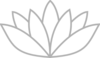 Grey Outlined Lotus Clip Art