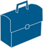 Blue Briefcase Clip Art
