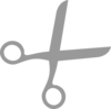 Grey Scissors 333 Clip Art