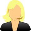 Blond Female User Clip Art