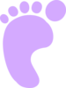  Mauve Footprint Clip Art