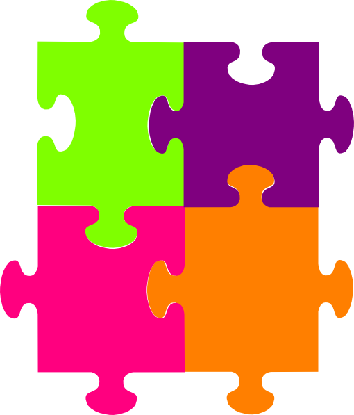 Jigsaw Puzzle 4 Pieces Clip Art at Clker.com - vector clip art online,  royalty free & public domain