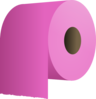 Pink Toilet Paper Clip Art