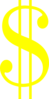 Yellow Dollar Sign Clip Art