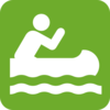 Green Canoe Icon Clip Art