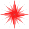 Red Crystal Compass Rose Clip Art