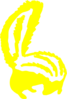 Yellow Skunk Clip Art