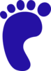 Blue Left Foot Clip Art