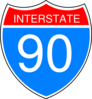 Interstate 90 Sign Clip Art