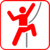 Red Stick Man Climber Red 1024x768 Clip Art