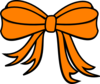 Gift Bow Orange Clip Art