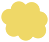 Yellow Cloud 3 Clip Art