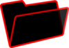 Black/red Folder Clip Art