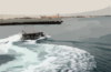 A Patrol Craft Assigned To Coast Guard Port Security Unit Three Zero Seven (psu 307) Leaves The Harbor To Monitor Activities Around Kuwait Naval Base. Clip Art