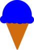 Ice Cream Silhouette Orange Clip Art