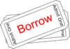 Borrow Ticket Button Clip Art