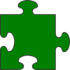 Blue Border Puzzle Piece Top-green Fill Clip Art