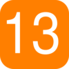 Orange, Rounded, Square With Number 2 Clip Art
