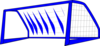 Goal Post Enlarged Blue Clip Art