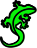 Bright Green Lizard Clip Art