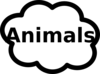 Animals Label Sign Clip Art