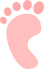 Pink R Foot Clip Art