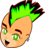 Kid With Mohawk  Clip Art