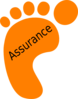 Oragne Footprint Assurance Clip Art