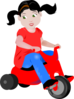 Riding In Red Clip Art