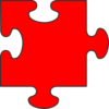 Red Puzzle Piece Top Clip Art