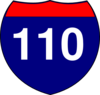 Interstate Sign I 110 Clip Art