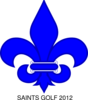 Royal Blue Fleur De Lis Saints Golf Clip Art