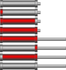 Hydraulic Cylinders Red Clip Art