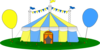 Blue & Yellow Big Circus Tent 2 Clip Art