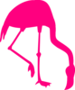 Pink Flamingo Silhouette Clip Art