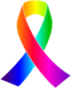 Rainbow Awareness Ribbon Clip Art