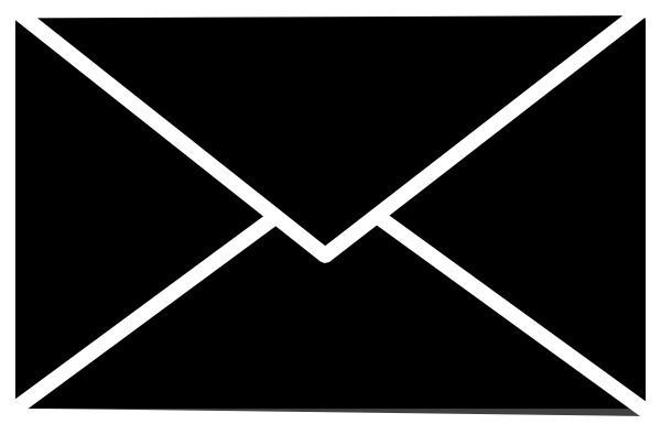 Mail Icon (white On Clear) Clip Art at Clker.com - vector clip art online,  royalty free & public domain